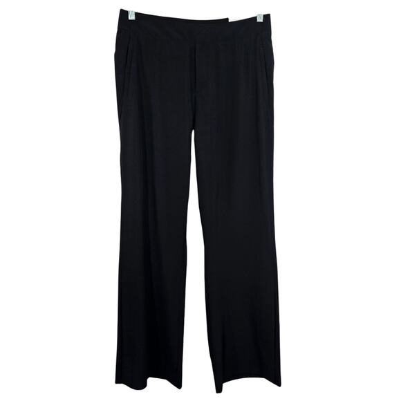 MO Soft Surroundings Black Flare Full Length Pants NWT Sz M 10 12 Active Pull On - Picture 1 of 12